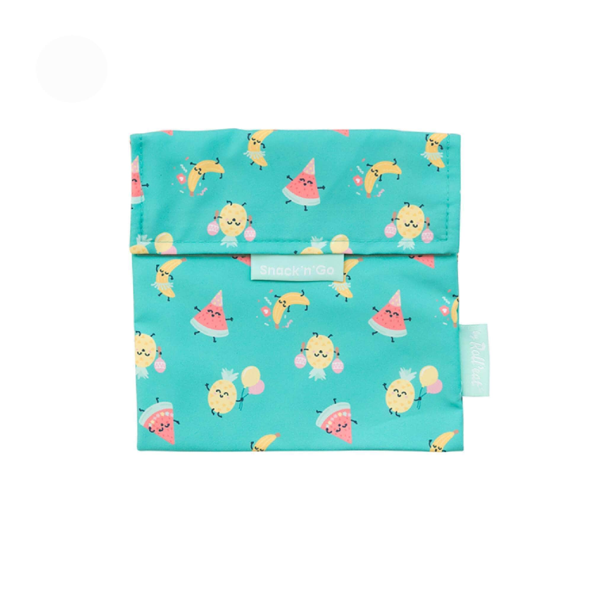 Roll’Eat Snack'n'Go Mr. Wonderful Unicorn - Borsa Merenda Riutilizzabile 18x18cm, Senza BPA, Lavabile, Per Sandwich