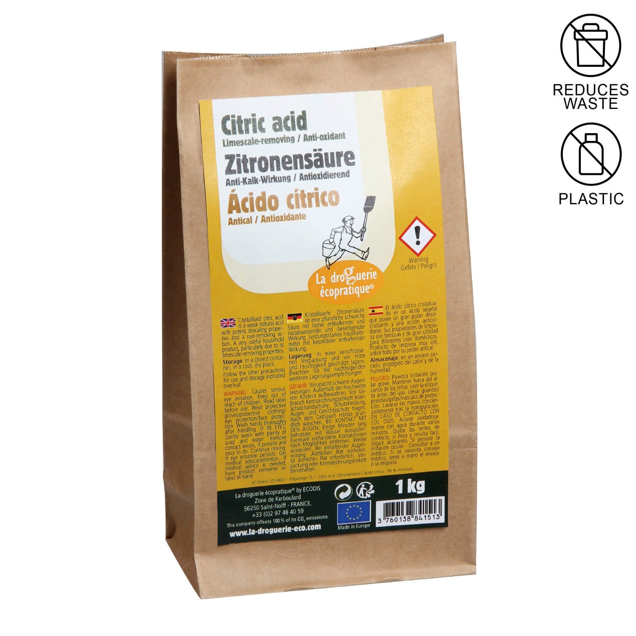 kraft paper packaging with citric acid