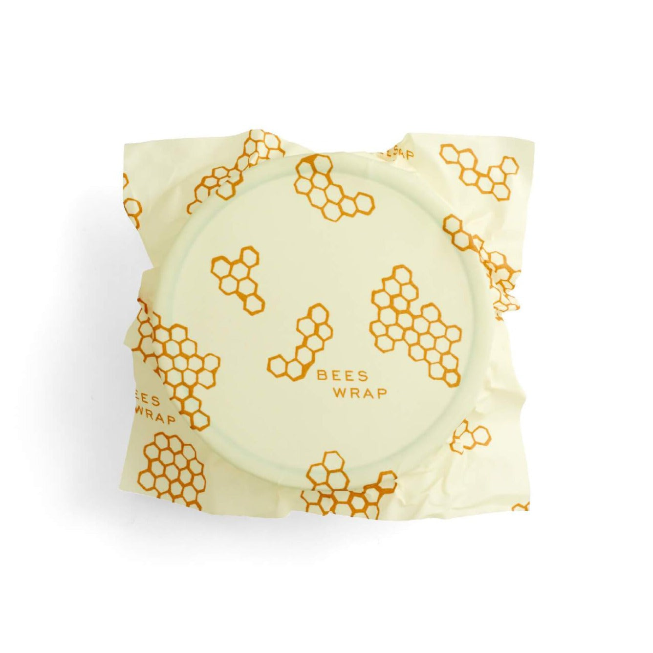 beeswax wrap over container bowl