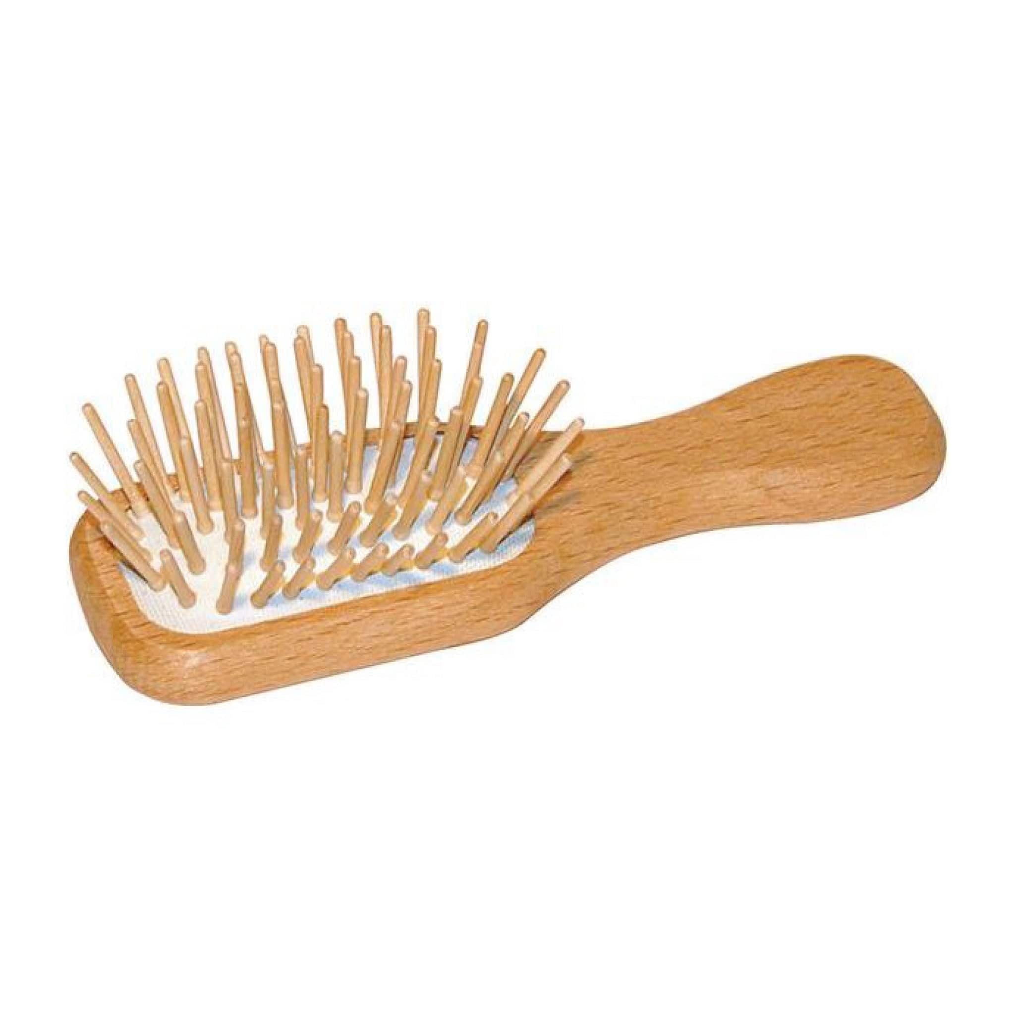 Mini cepillo de pelo de bambú