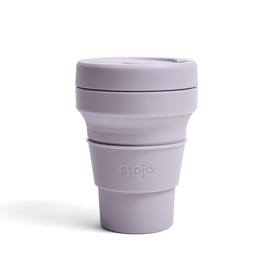 Vaso de silicona plegable Stojo de 12 onzas / 335ml de color lila