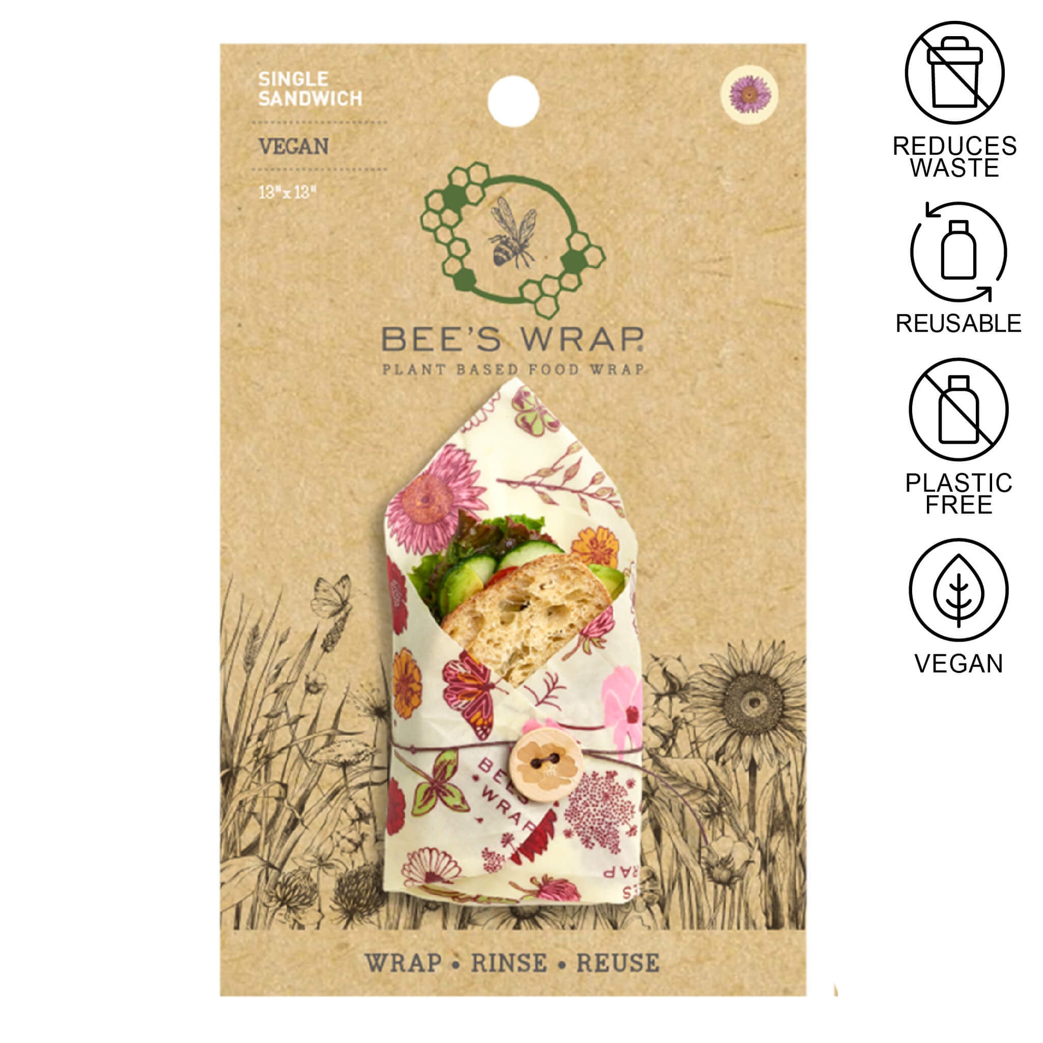 vegan sandwich beeswax wrap
