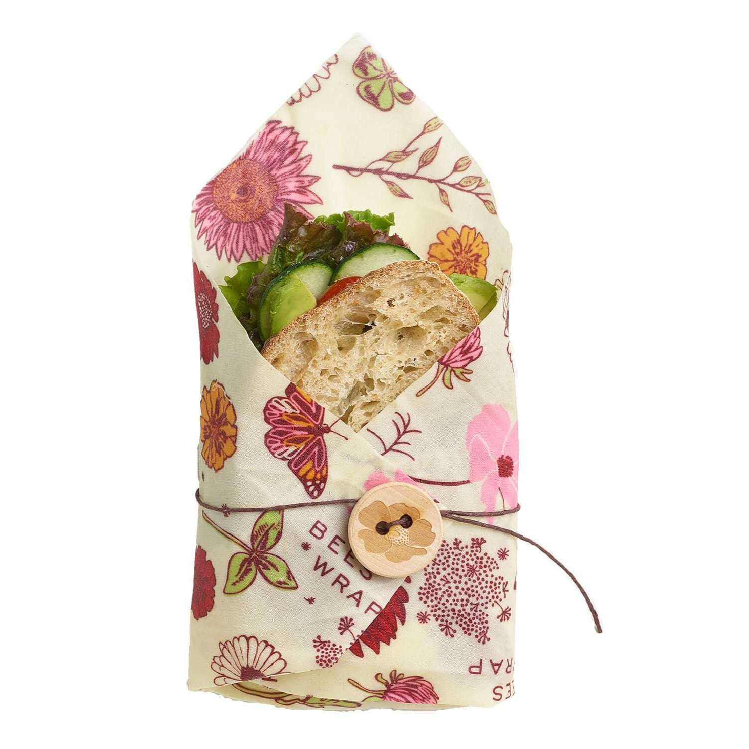 vegan sandwich beeswax wrap with sandwich