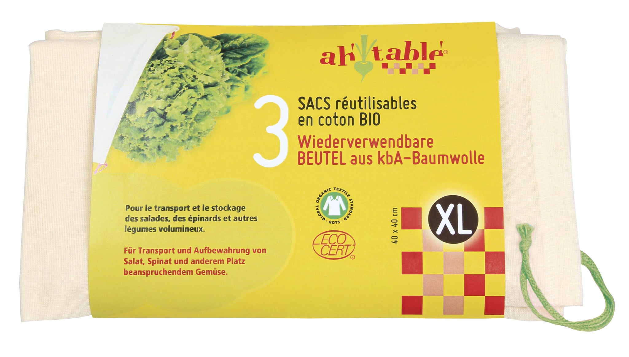 Organic Cotton Veggie Bag - 3 pack